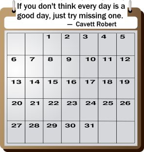 Calendar + quote